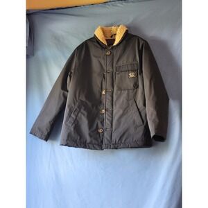 Zara Kids Sherpa Lined Navy Button Down Jacket Size 8